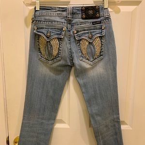 Miss me Angel wings light distressed skinny jeans